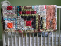 log cabin quilt and crib