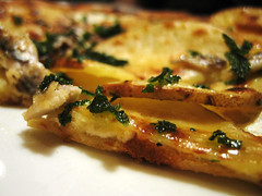 potato, anchovy, and ricotta