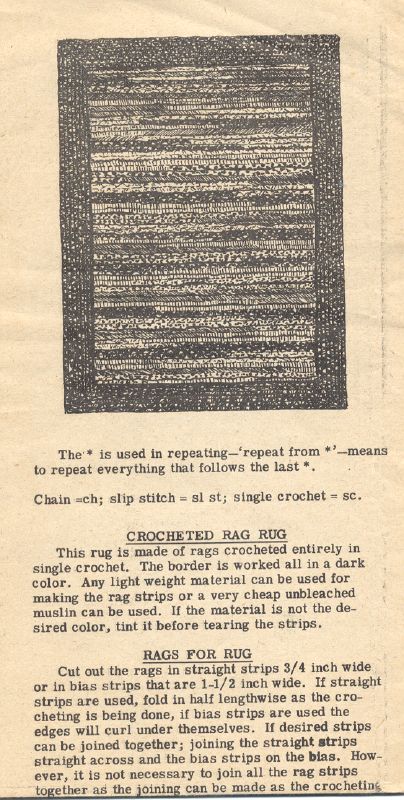 Crocheted Rag Rug Pattern