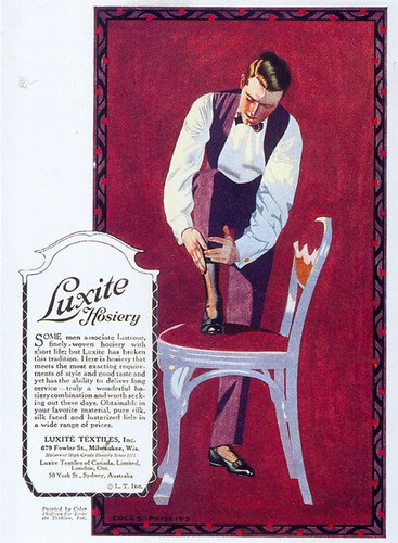Coles Phillips, Luxite Hosiery ad, 1919