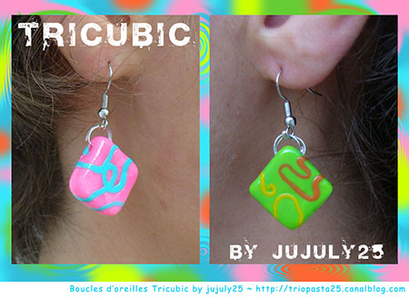 Boucles d'oreilles Tricubic