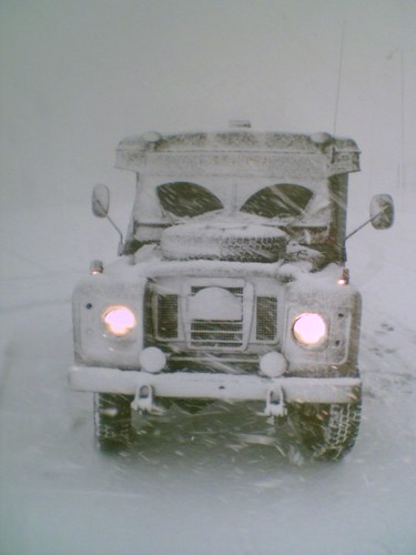 Land Rover Ambulance in the snow