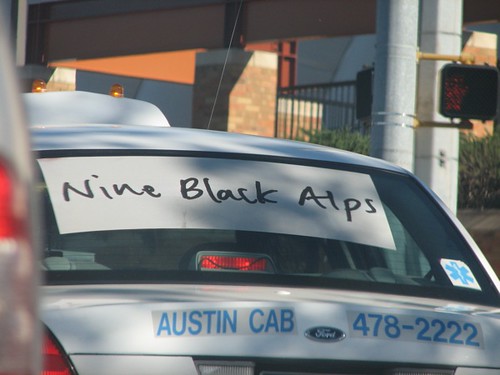 Nine Black Alps taxi ad