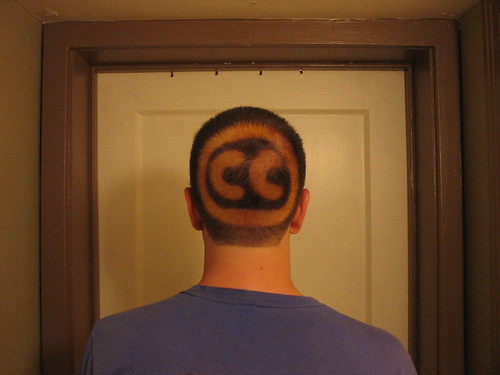 Creative Commons logo on my head