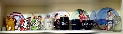The Accidental Mug Collection. Taken with the panoramic option of my phone. Not too clean but this'll do for now. Thanks for the idea, Eye!