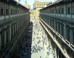 The view from the Uffizi's 2nd corridor