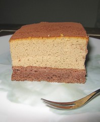 Coffee cheesecake on choco sponge