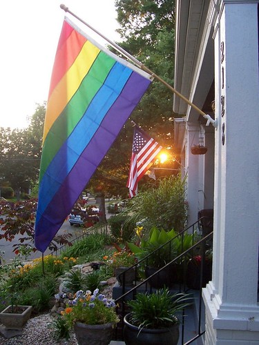 rainbow flag sunset.0