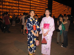 Traditional Yukata dress (yes, I asked their permission to take a picture)