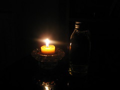 Oil and candle