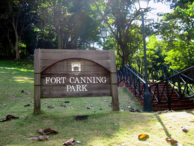 An entrance to Fort Canning Park