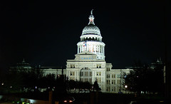 Texas State Captiol at night