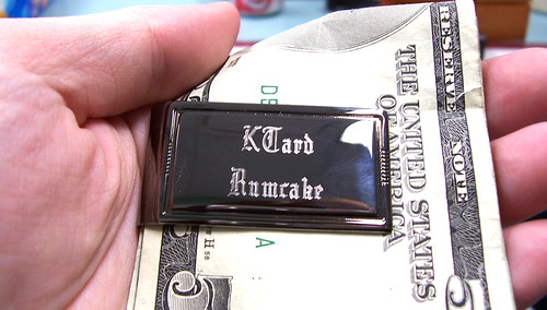 Engraved money clip - already filled