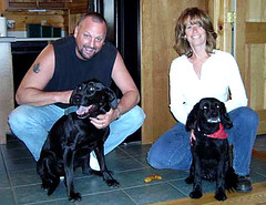 Kay Bee (left) with her new family