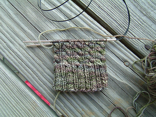 Front of Cabled Sock