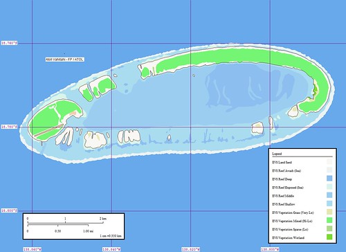 Atoll Vahitahi - Map