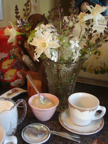 coffee and flowers
