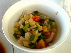 Kinilaw or raw
 fish salad.