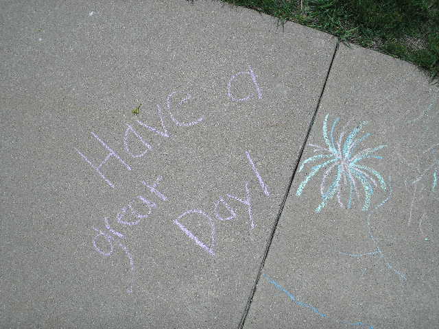 sidewalk chalk drawing