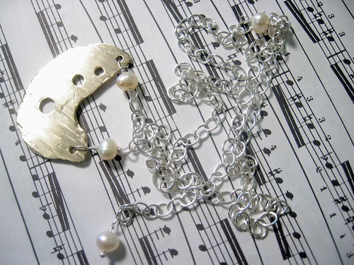 Pearl Cymbal Necklace