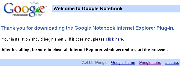 Google Notebook 注册后安装