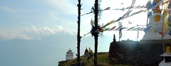 Prayer Flags on hillside near Pemayangtse, Sikkim