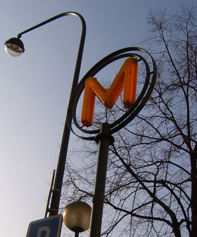 Metro Sign at Ternes. Like every big City though Paris has its stalls 
