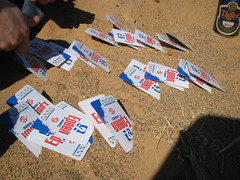 Playing card on the sand