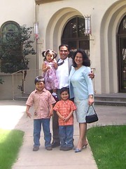 family picture in front of our church
