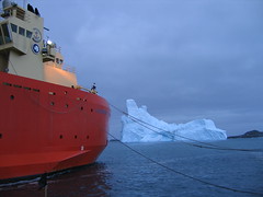 Iceberg moving in