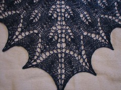 stitch detail, shetland triangle