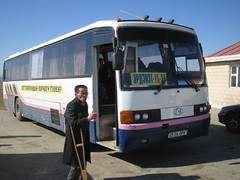 The bus bring us to Ulaanbaatar