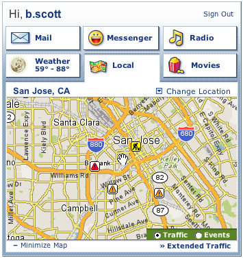 Personal assistant local map