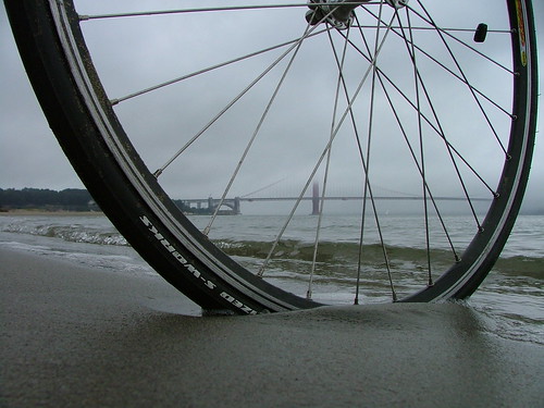 dipping my wheel in the Pacific