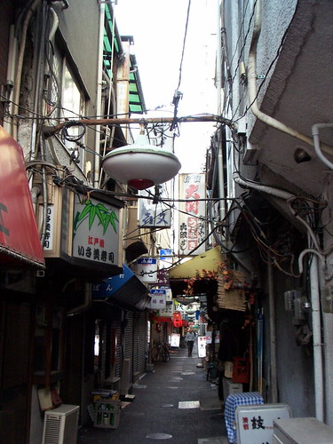 Japanese old alley in Oimachi
