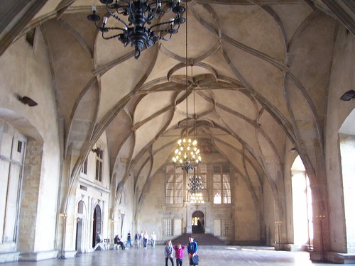 Inside the Great (or Horse) Hall of Prague Castle.