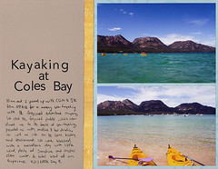 Kayaking at Coles Bay