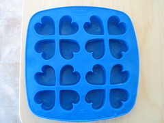 Ikea Plastis Ice Cube Tray with Heart-Shaped Ice Cubes