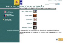 Web de la Biblioteca Nacional en 2005