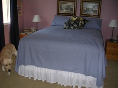 new bed with sheets