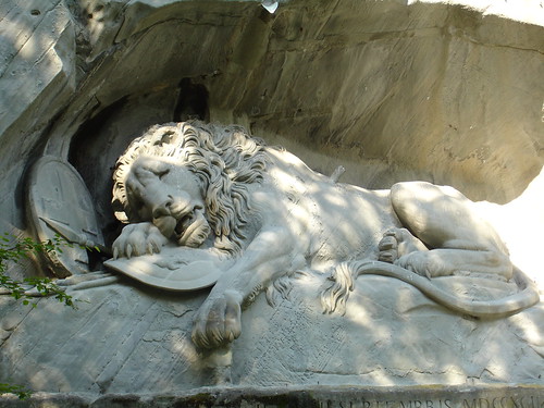 Escultura del León herido de Lucerna