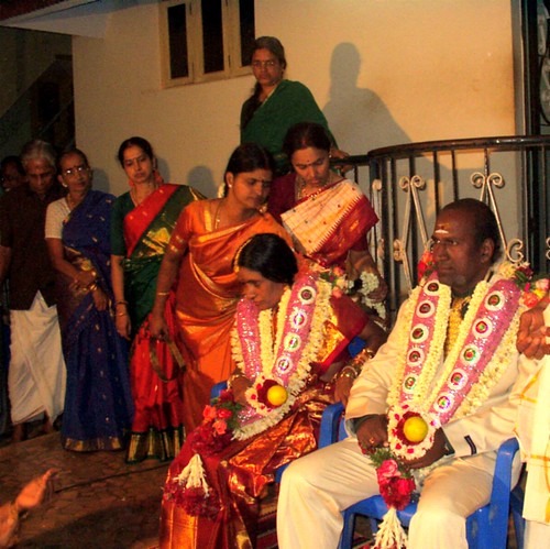 This is a photo of the Reception of a south Indian wedding