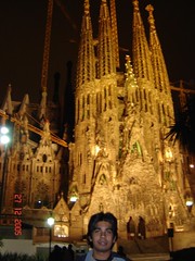 Sagrada Familia Di Waktu Malam, Barcelona, Spain