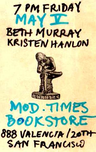 Beth Murray Kristen Modern Times Bookstore May 5 7PM 