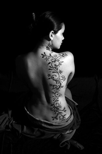 Black and White of Tattooed Back Wednesday May 7th 2008 Great photo