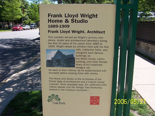 In front of Frank Lloyd Wright studio