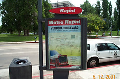 MTA-Metro_Rapid_Info_Sign-Warner_Center-s