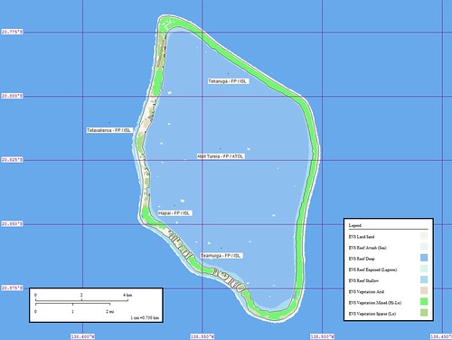 Atoll Tureia - Map