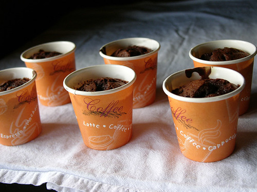 coffee-chocolate cupcakes unadorned