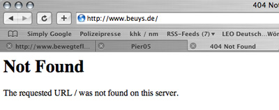 Beuys Website am 12.05.06 um 15.23 Uhr
